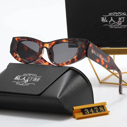 5-color fashion solid color letters LOGO temple polarized sunglasses