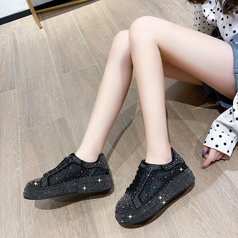 New full diamond mesh Rhinestone casual board shoes