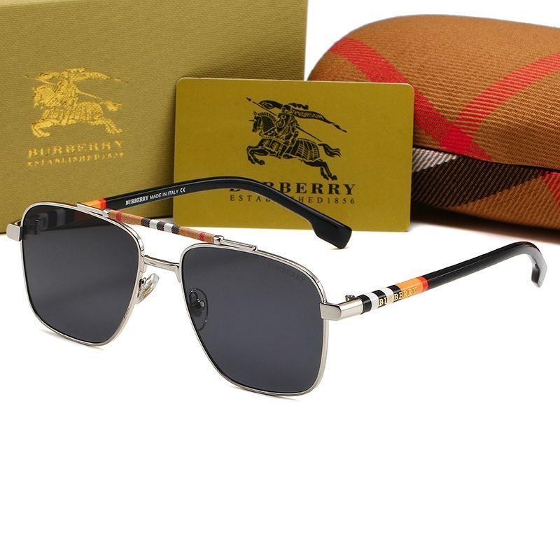 Fashion Plaid Double Bridge Sunglasses