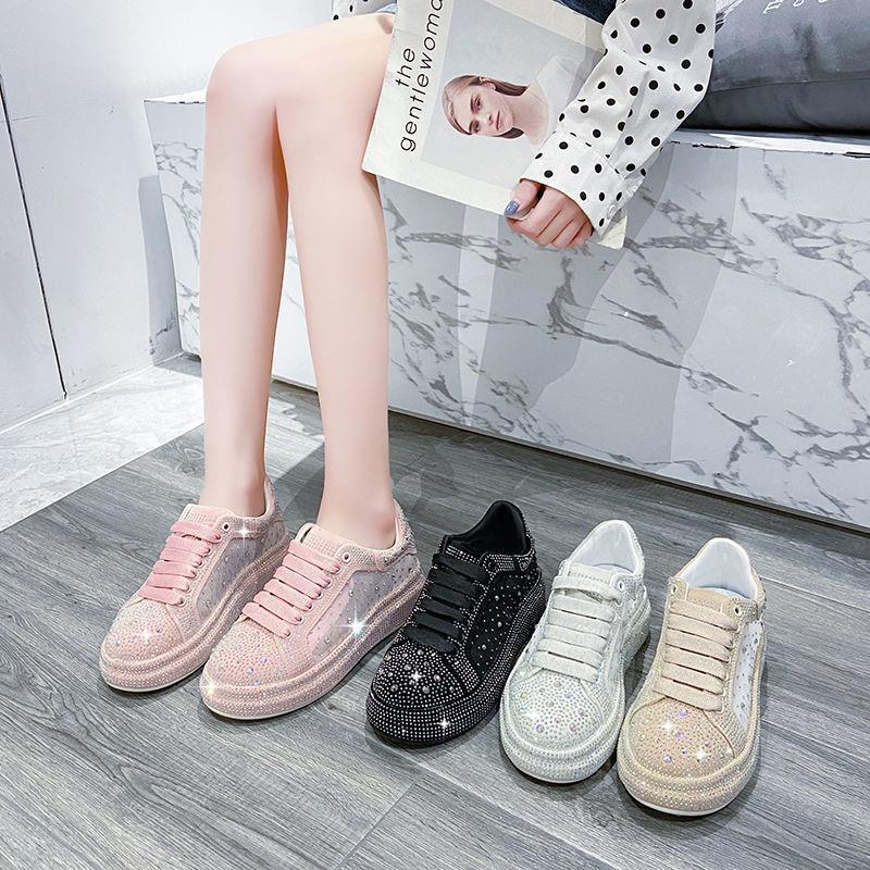 New full diamond mesh Rhinestone casual board shoes