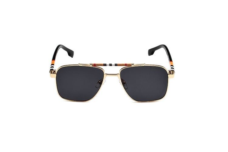 Fashion Plaid Double Bridge Sunglasses