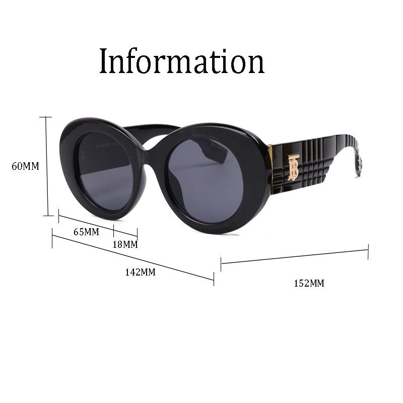 Fashion Round Checkered Sunglasses