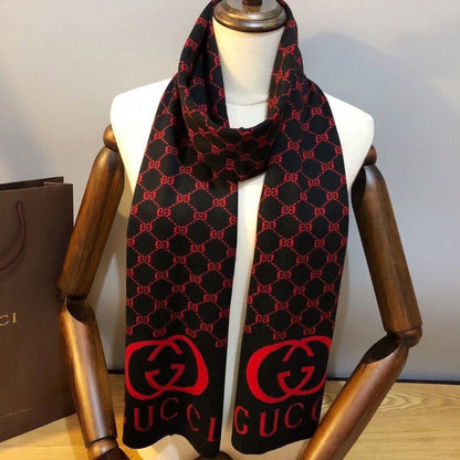 Unisex Embossed Warm Cashmere Scarf