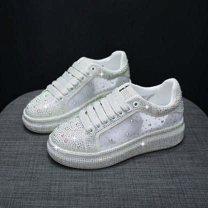 New full diamond mesh Rhinestone casual board shoes