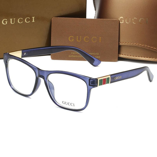 Fashion Striped Color Block Frame Glasses