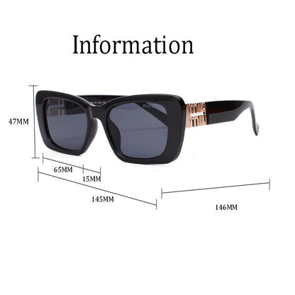 Fashion Hollow Metal Frame Sunglasses