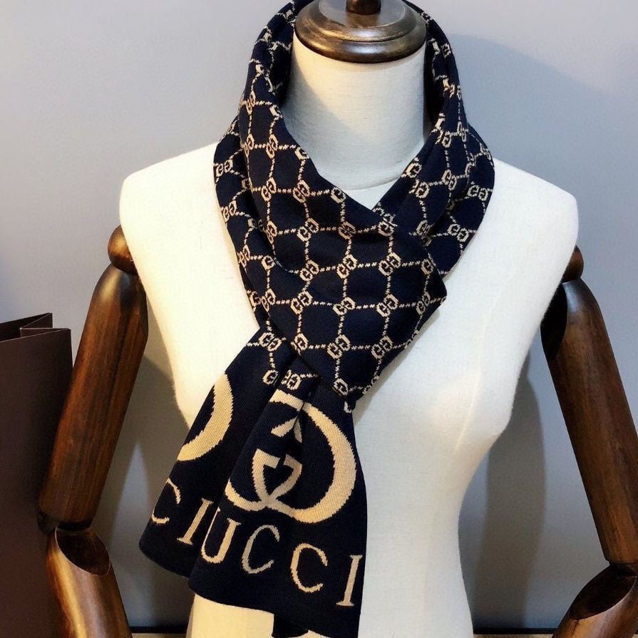 Unisex Embossed Warm Cashmere Scarf