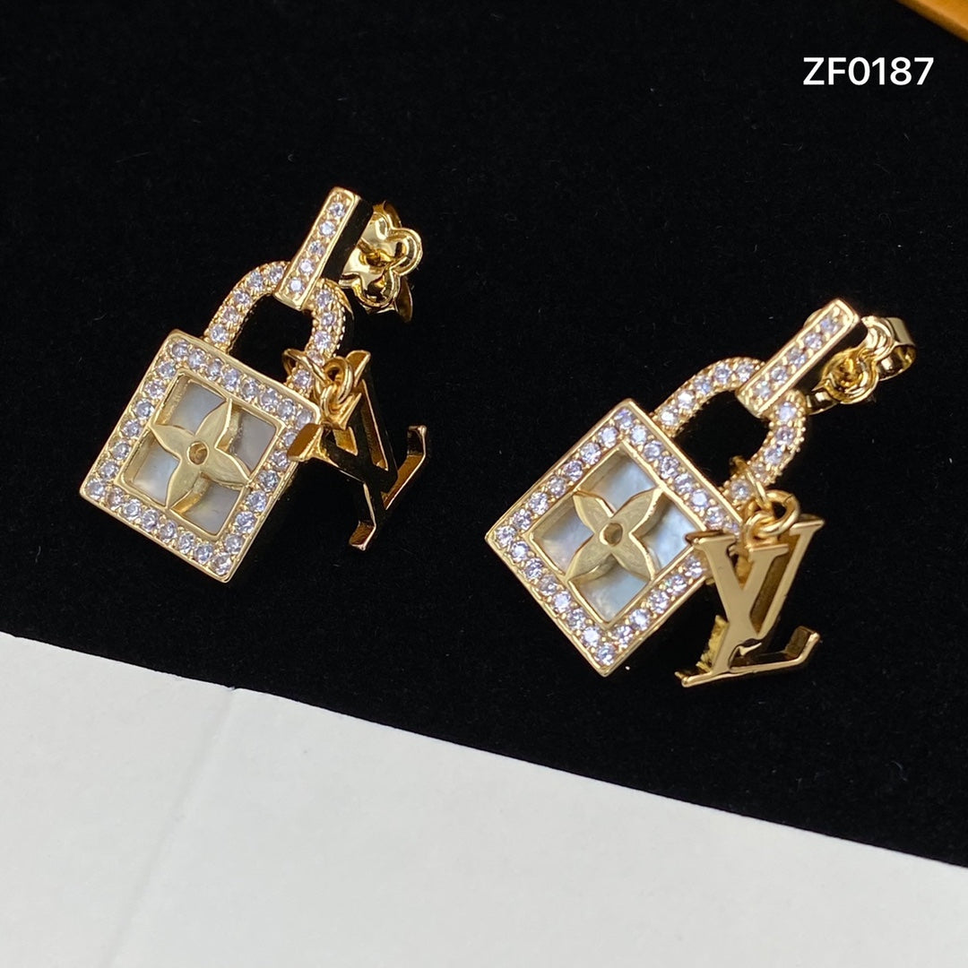 Lock Logo Earrings