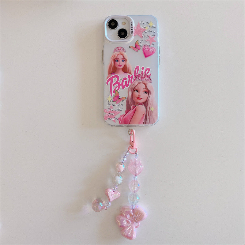 Cute Princess Bead Curtain Pendant Case