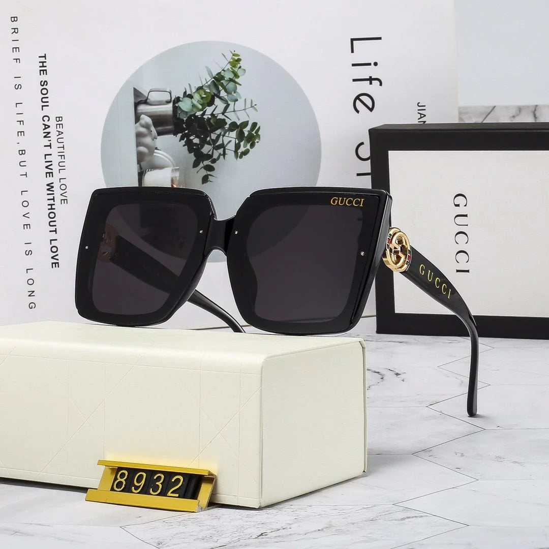 4 Color Letters Full Frame Square Sunglasses