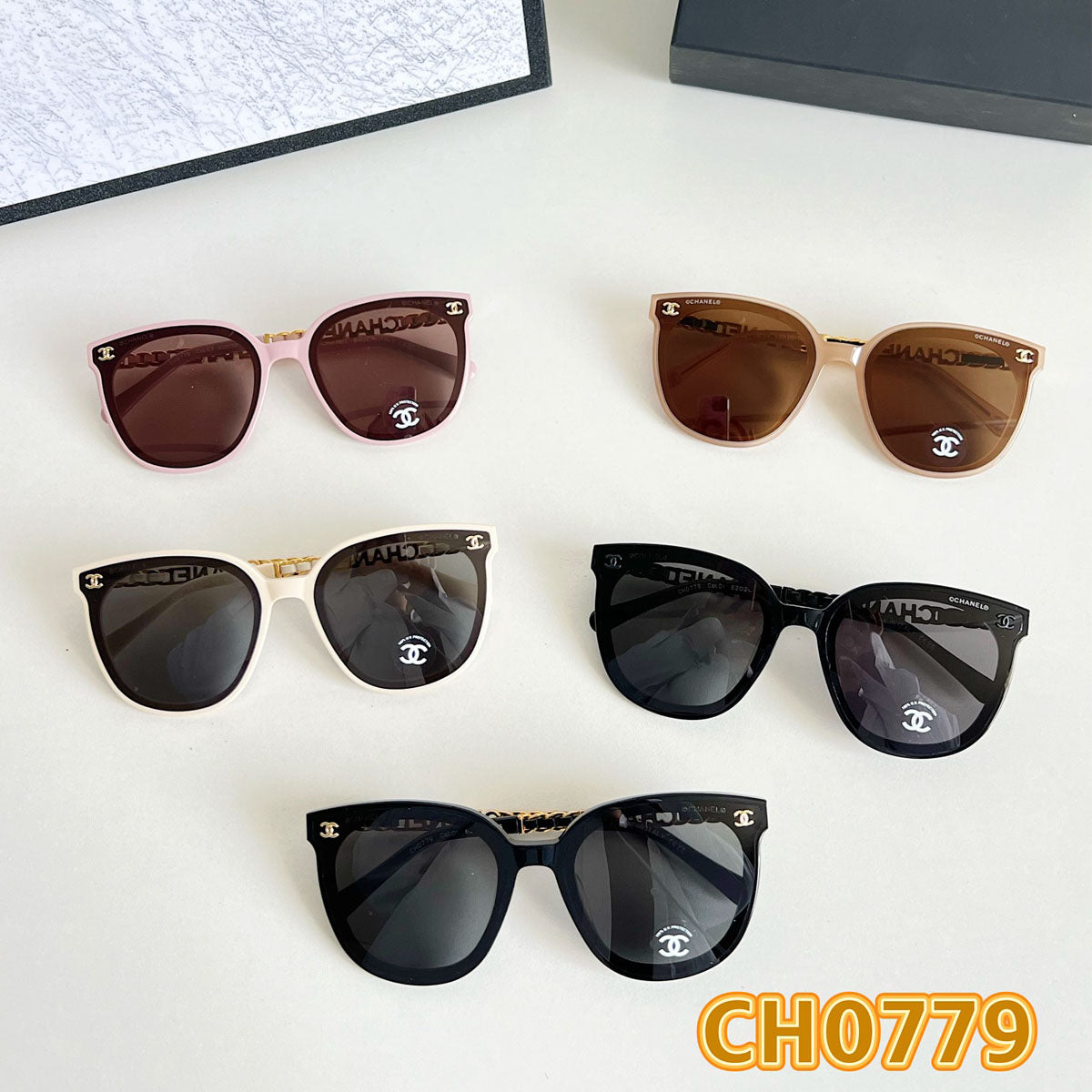 5 Color Cat Eye Metal Frame Polarized Sunglasses #0779