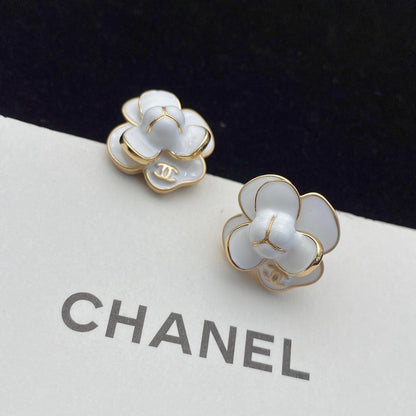 Elegant Camellia Stud Earrings