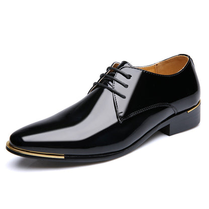 Mens Pointed Toe Vintage English Leather Shoes