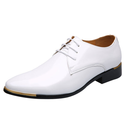 Mens Pointed Toe Vintage English Leather Shoes