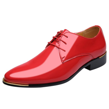 Mens Pointed Toe Vintage English Leather Shoes