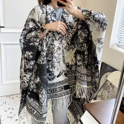 Classic Embroidered Embossed Shawl