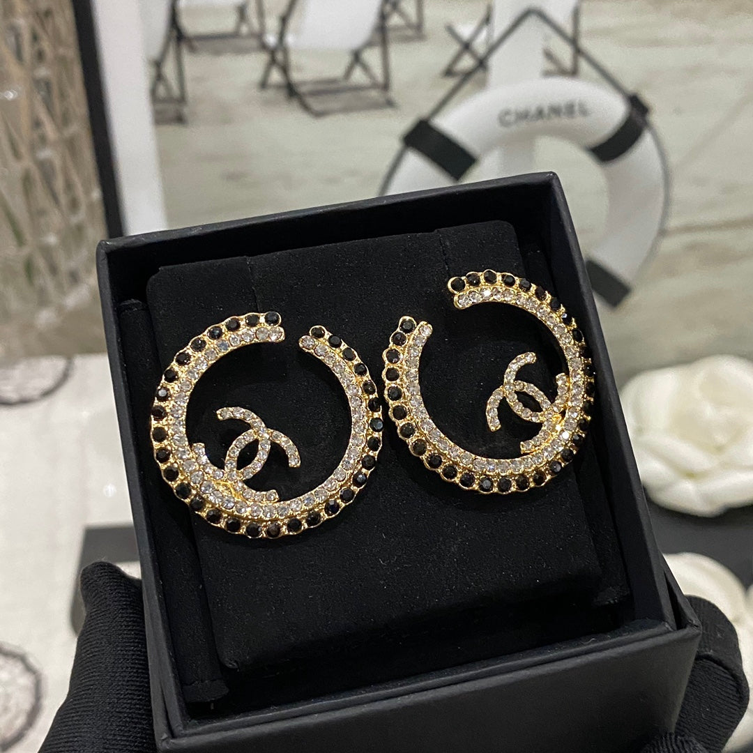 Temperament Shine Zircon Hoop Earrings