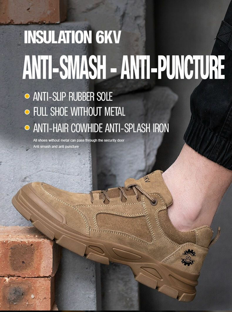 2023 Anti-smashing and anti-stab steel toe-toe work shoes