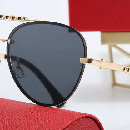 Luxury metal frame universal sunglasses