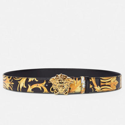 Men's Retro Pattern Metallic Medusa Belt