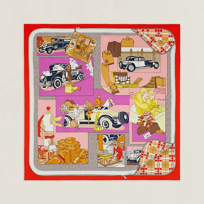 Confort en Automobile 70 Square Silk Scarf