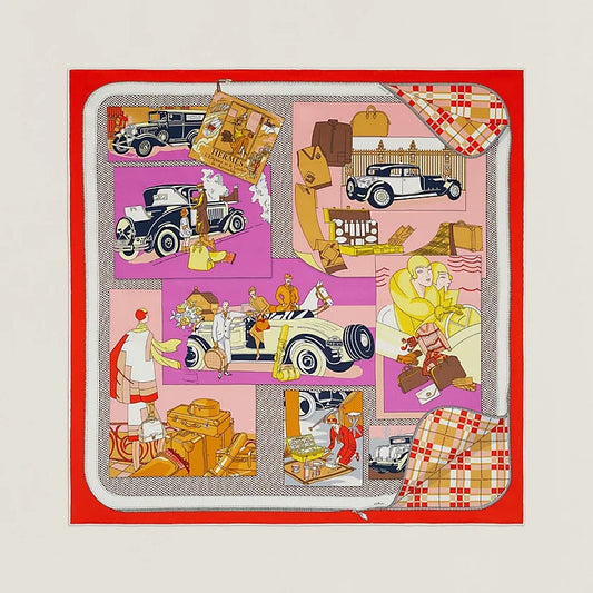 Confort en Automobile 70 Square Silk Scarf