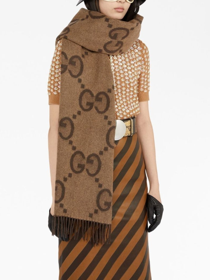 G Damier-Jacquard Scarf