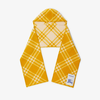 Hooded Checked Wool-Jacquard Scarf