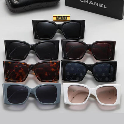 6-color fashion double C letter temple polarized sunglasses