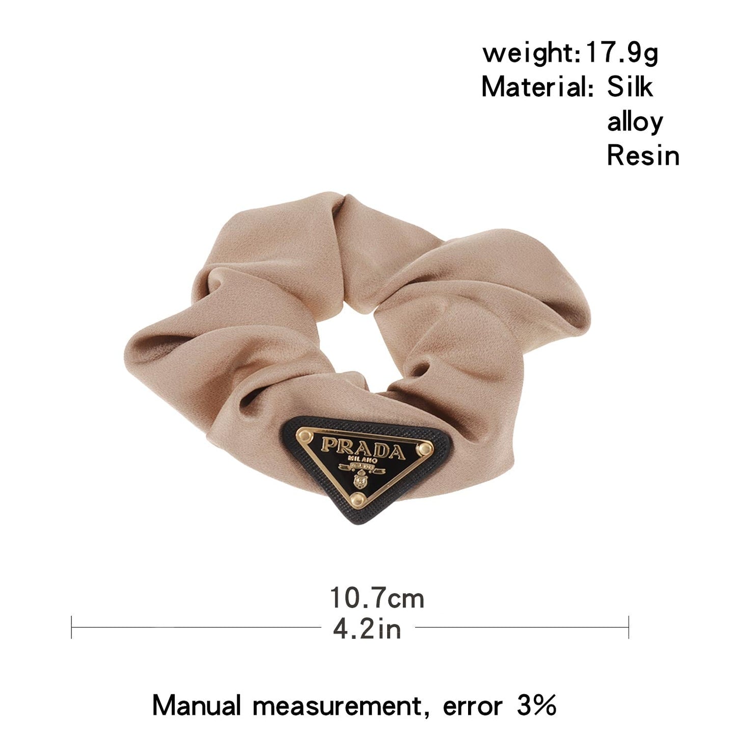 Triangle Label Satin Fabric Hair Rope