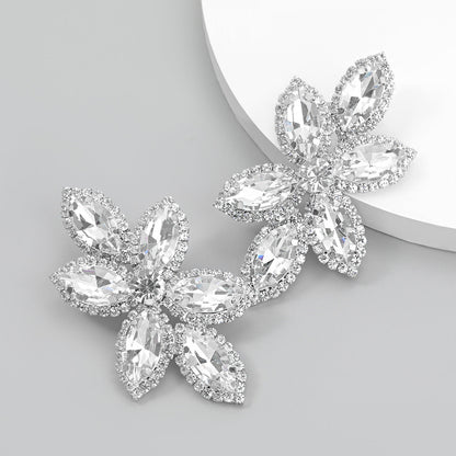 Sparkling Diamond Leaf Dinner Party Earrings