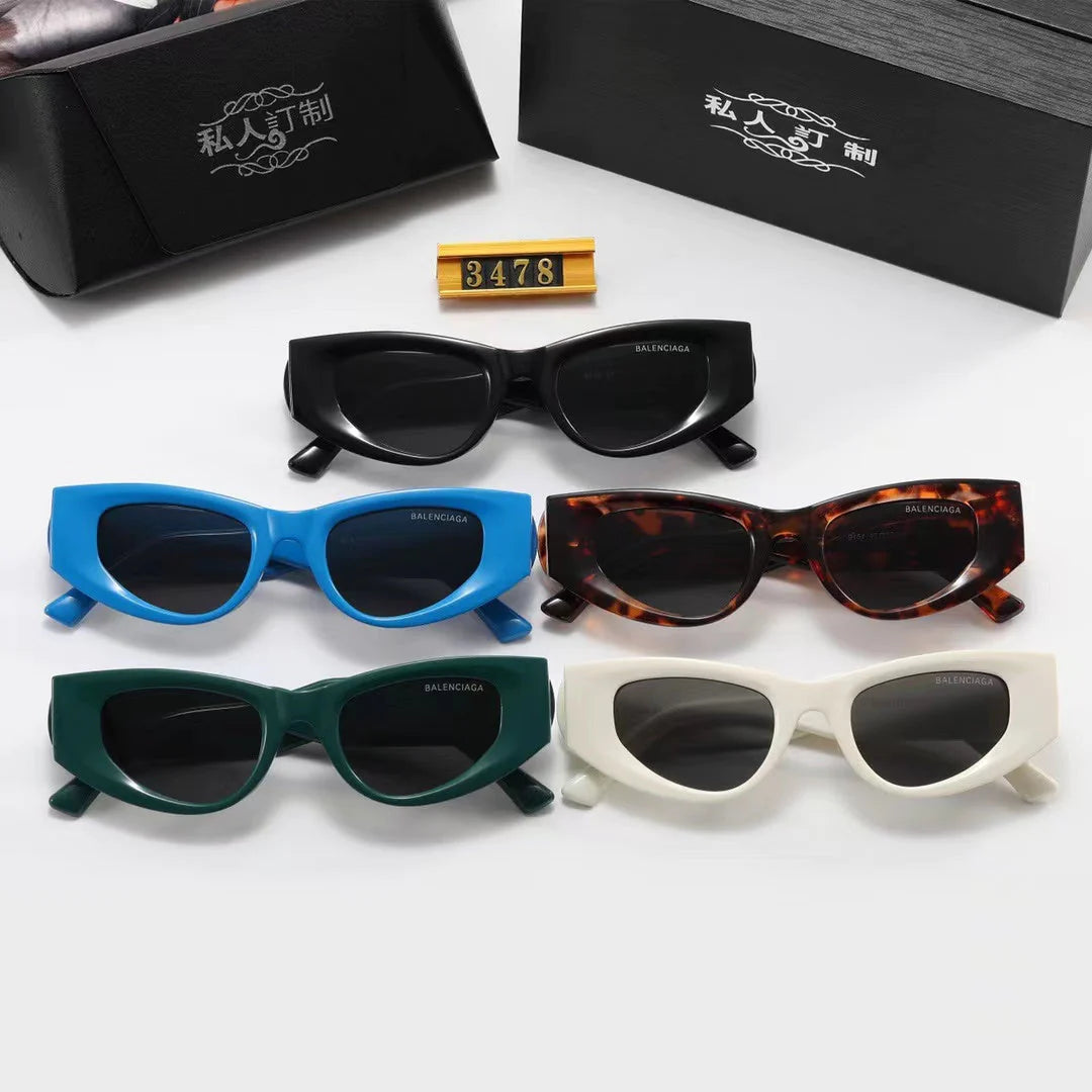 5-color fashion solid color letters LOGO temple polarized sunglasses