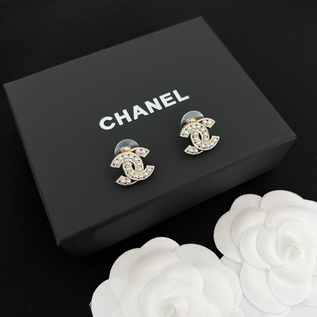 Premium Pearl Alphabet Stud Earrings