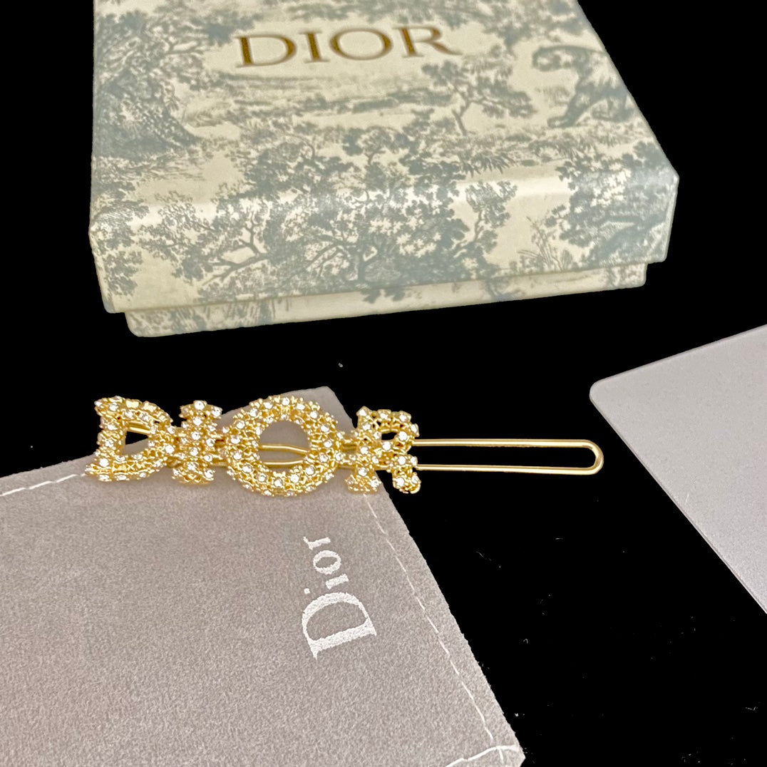 Diamond Gold Hair Clip