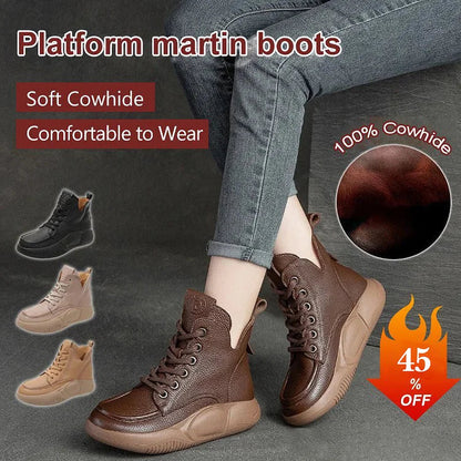 Women's High-top Thick-soled Martin Boots