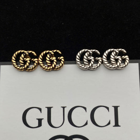 Double G Thread Design Stud Earrings