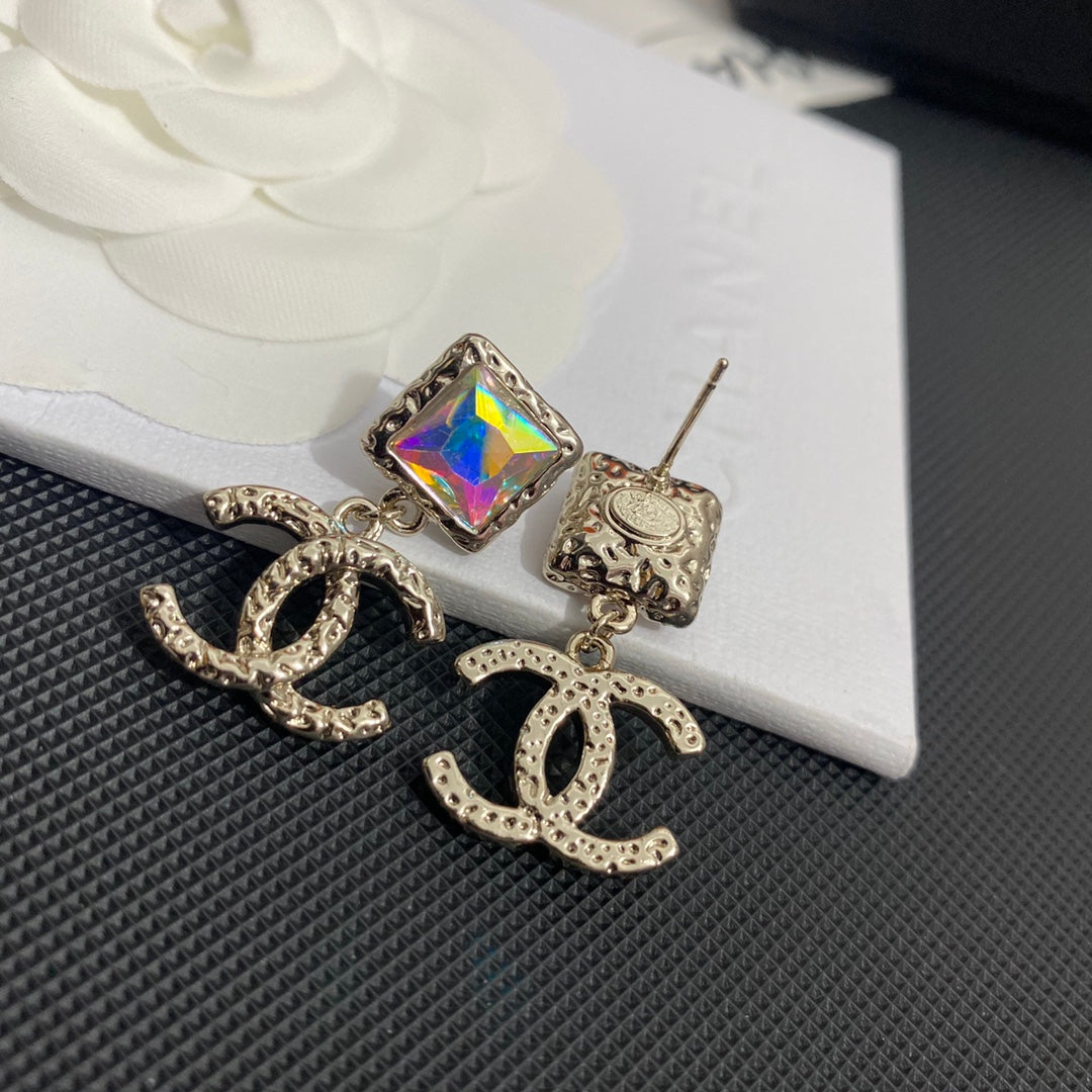 Personality Laser Diamond Earrings