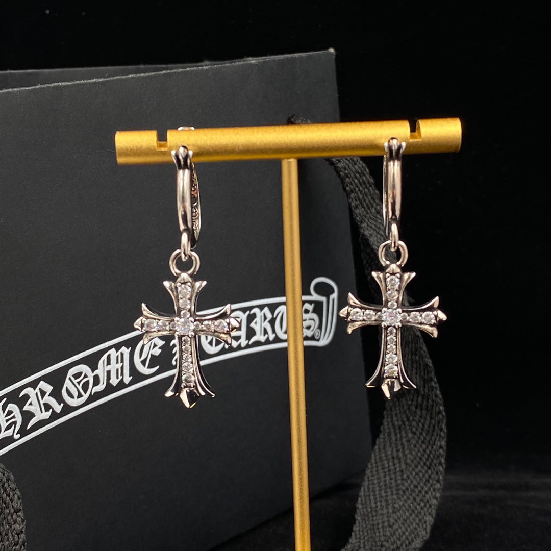 Cross Diamond Earrings