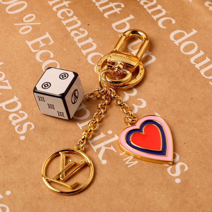 Personalized Dice Heart Keychain