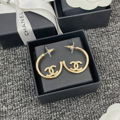 Premium Gold Half Hoop Earrings