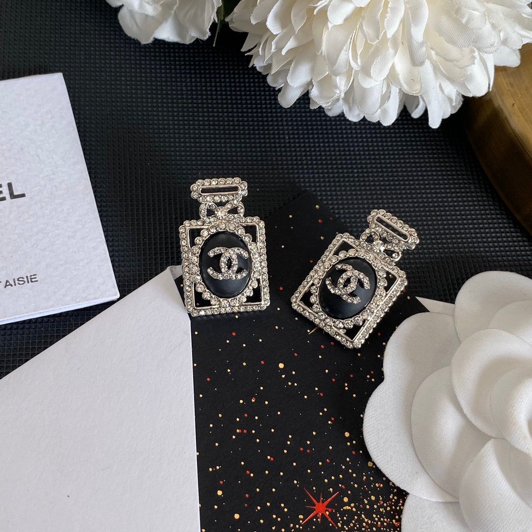 Premium Diamond Perfume Bottle Earrings