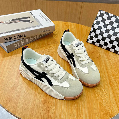 2023 women's thick sole low-top casual sports shoes