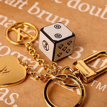 Personalized Dice Heart Keychain