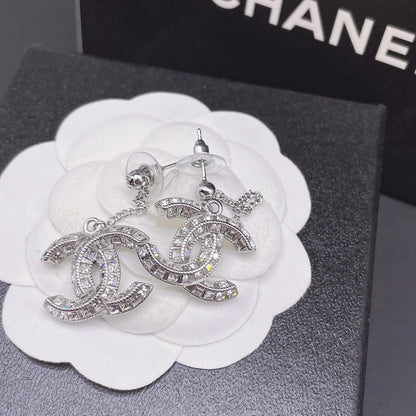 Shiny Logo Chain Earrings