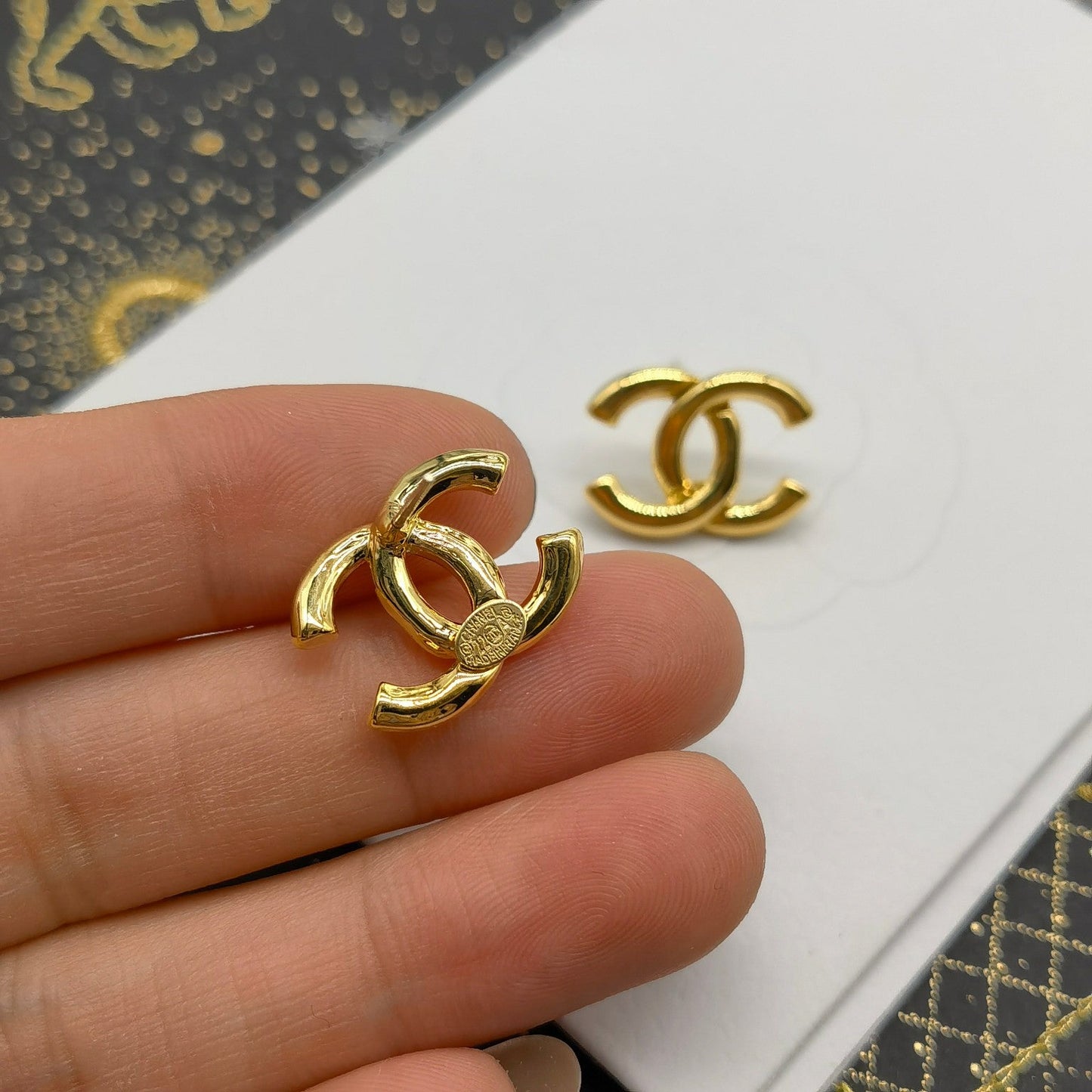 Golden Double C Earrings