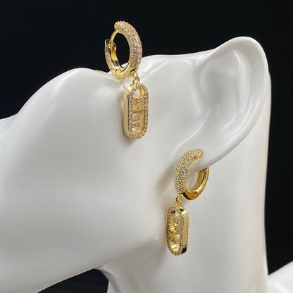 O'Lock Crystal Diamond Earrings