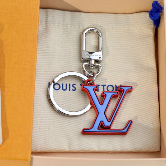 Blue Red Letter Pendant Keychain