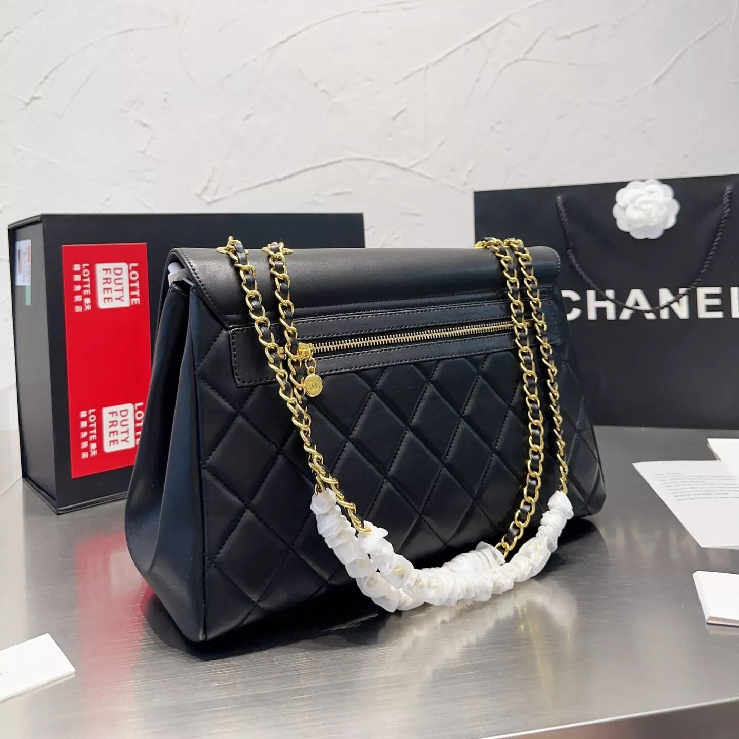 Pharrell Chain Leather Shoulder Bag