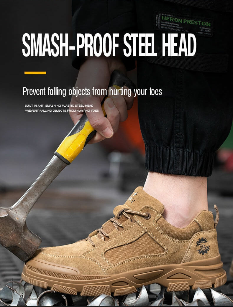 2023 Anti-smashing and anti-stab steel toe-toe work shoes