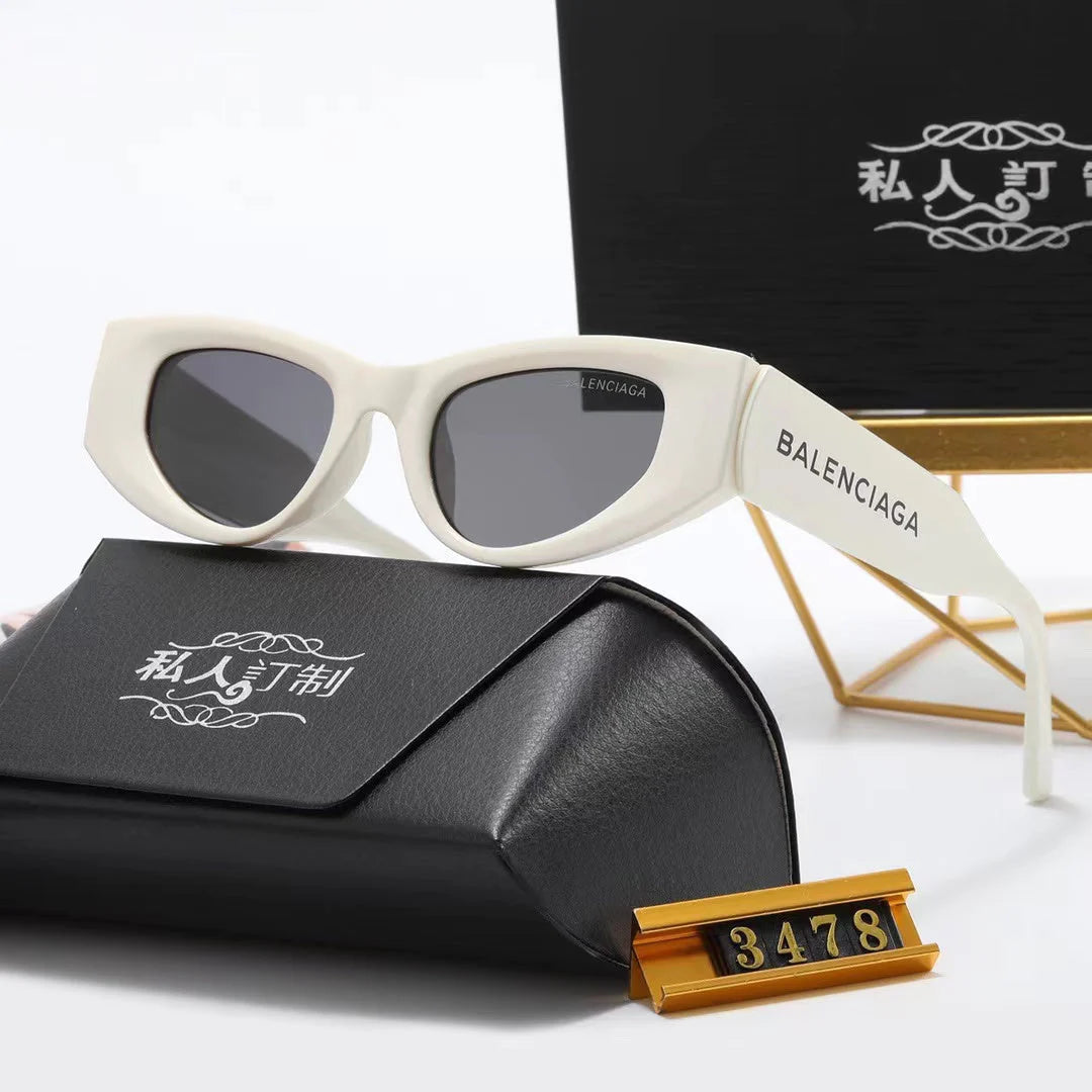 5-color fashion solid color letters LOGO temple polarized sunglasses